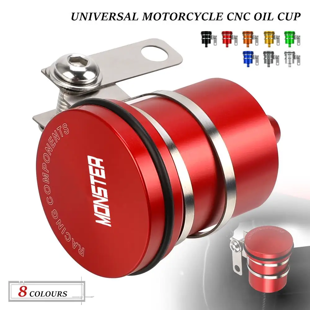 

FOR DUCATI HYPERMOTARD 796 MONSTER 796 1000S 620 696 2010-2014 Motorcycle Brake Clutch Tank Fluid Reservoir Oil Fluid Cup Cover