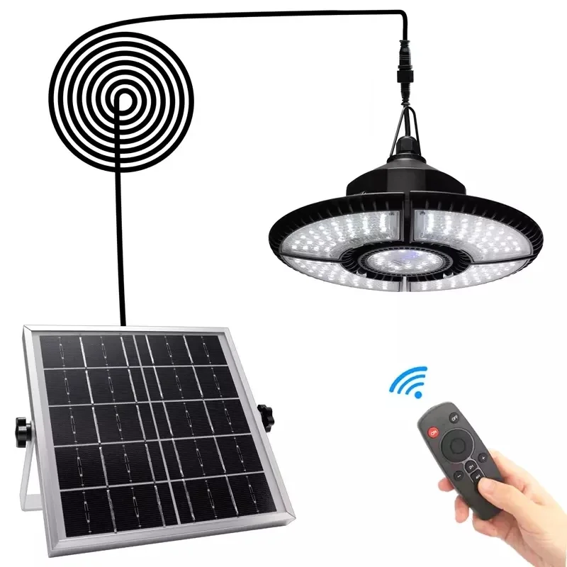Solar Lighting For Garden Outdoor Super Bright 4 Leaf Chandelier Foldable Garage Light Motion Sensor 136LED Solar Shed Light
