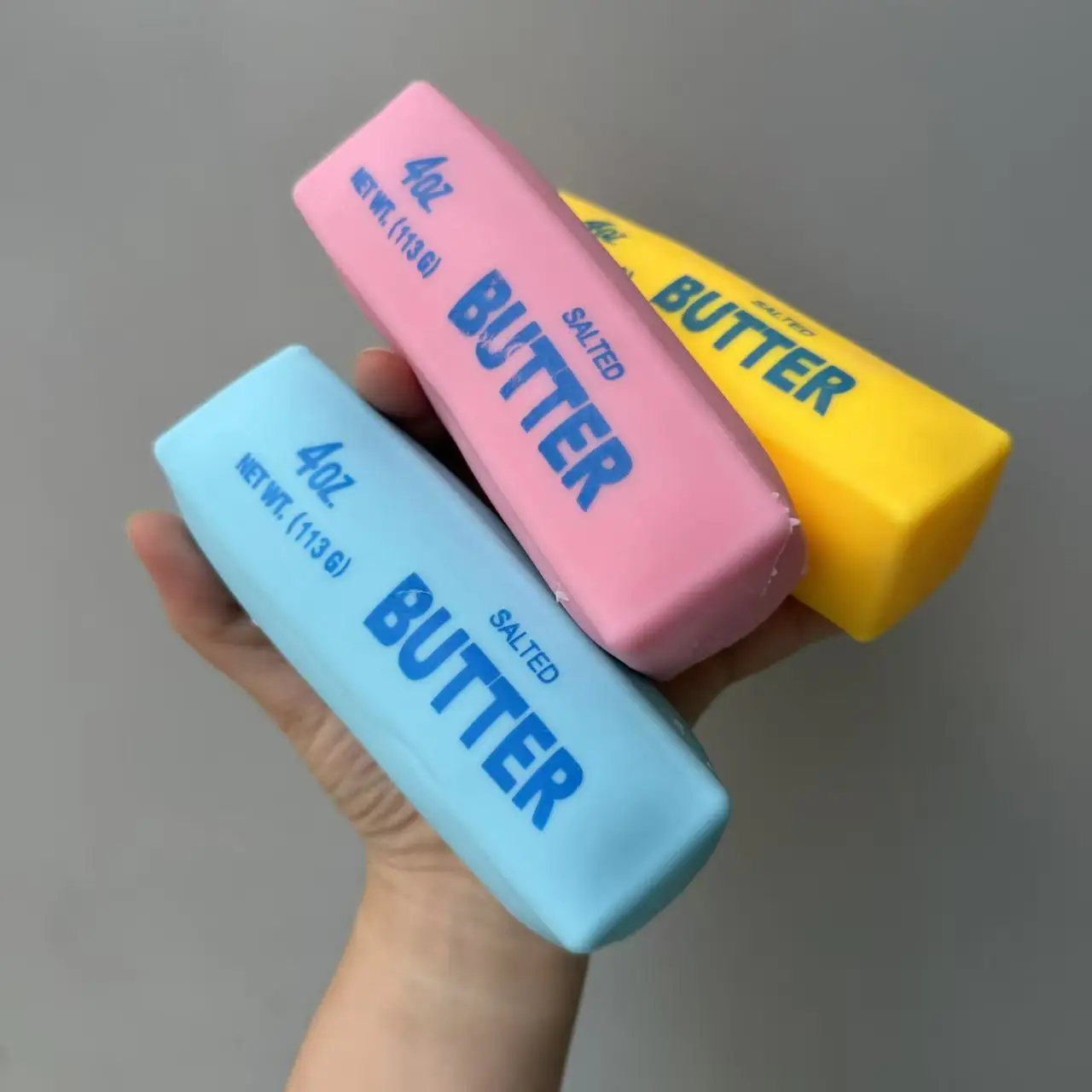 Realistic Butter Stick Squishy Toy Viral Crunchy Squeeze Toy Soft Stress Relief Fidget Sensory Toy Fun Desk Decoration Gift view 5