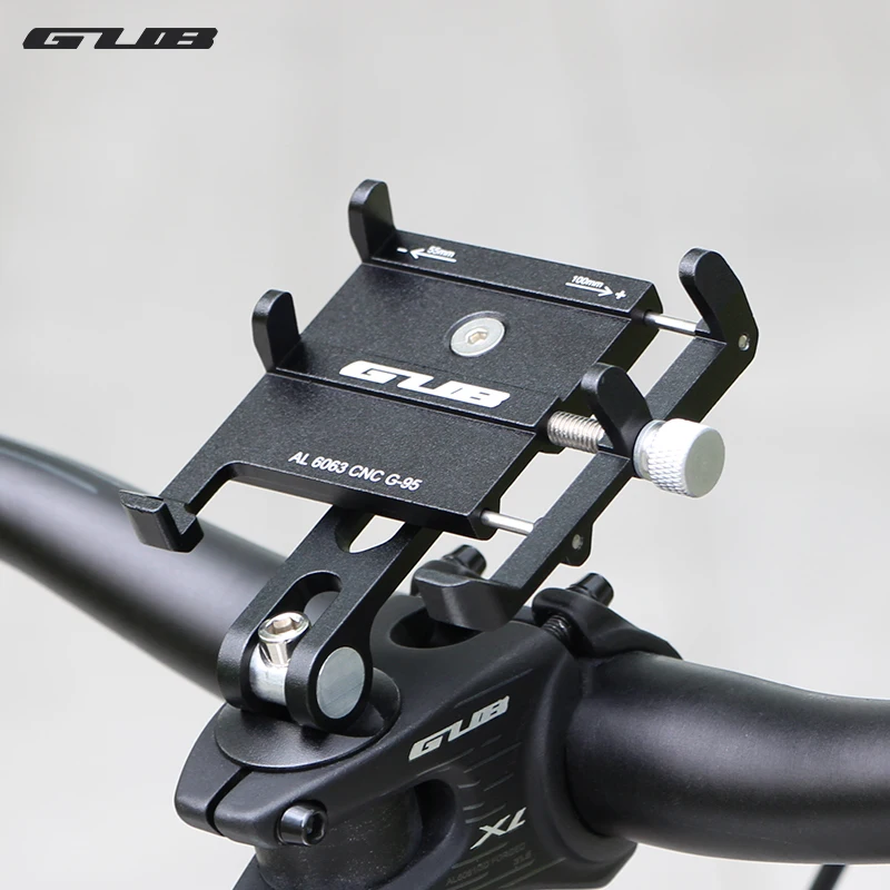 

GUB Bicycle Mobile Phone Holder Aluminum Navigation Bike Phone Holder for 3.5-7.2" MTB Road Cycling Stem Headset Cover Bracket