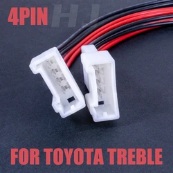 2pcs Car Treble Speaker 4 Pin Male Female Plug Auto Tweeter Lossless Speaker Wiring Plug For Lexus Toyota Ralink Corolla