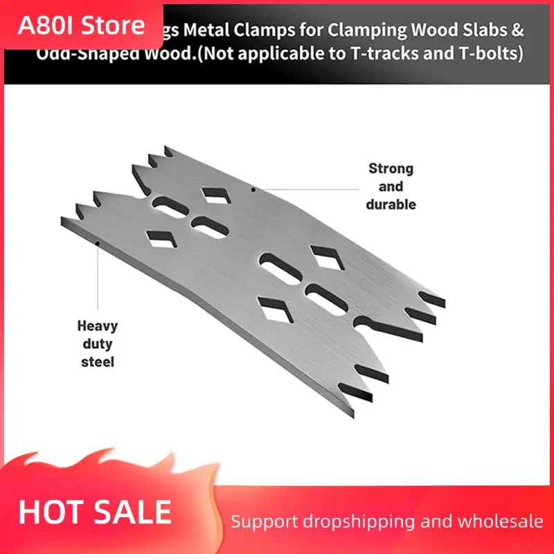 

A80I 6PCS Slab Clamping Dogs For Woodworking Tools, Pinch Dogs Router Sled For Flattening Slabs,Clamps For CNC And Processing