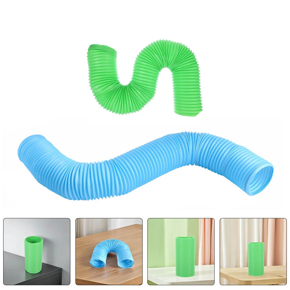 

2pcs Hamster Plastic Fun Tunnel For Small Animals Flexible Hideout Tube Foldable Pet Play Tunnel For Ferrets Rats Activity