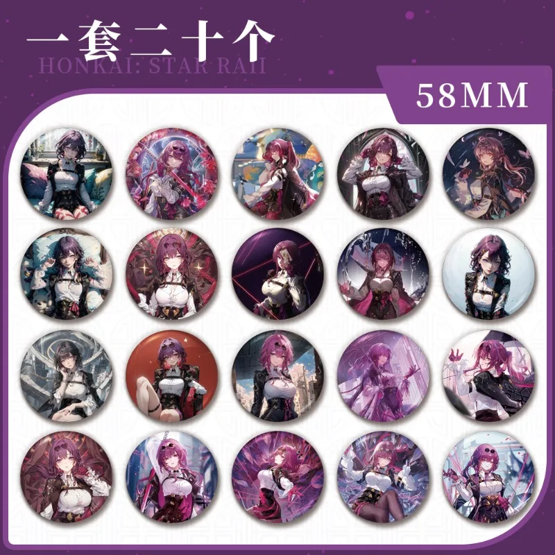 

Anime Honkai: Star Rail Kafka Cosplay Halloween Metal Badge Cute Bag Decor Pin Toy Fans Send To Friends Christmas Present