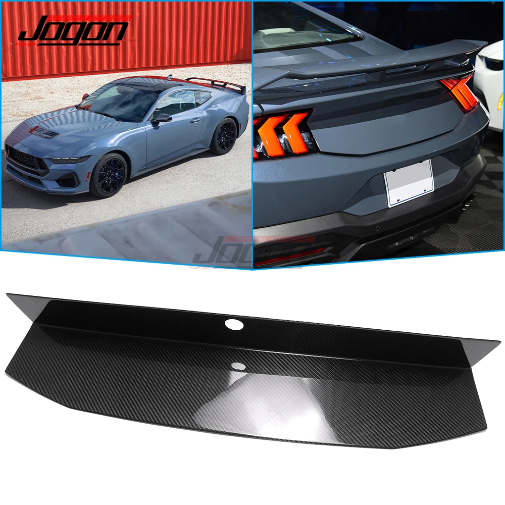 For Ford S650 Mustang GT Dark Horse S650 2024 Carbon Fiber Rear Logo Trunk Lid Tailgate Deck Lid Trunk Cover Trim Accessories