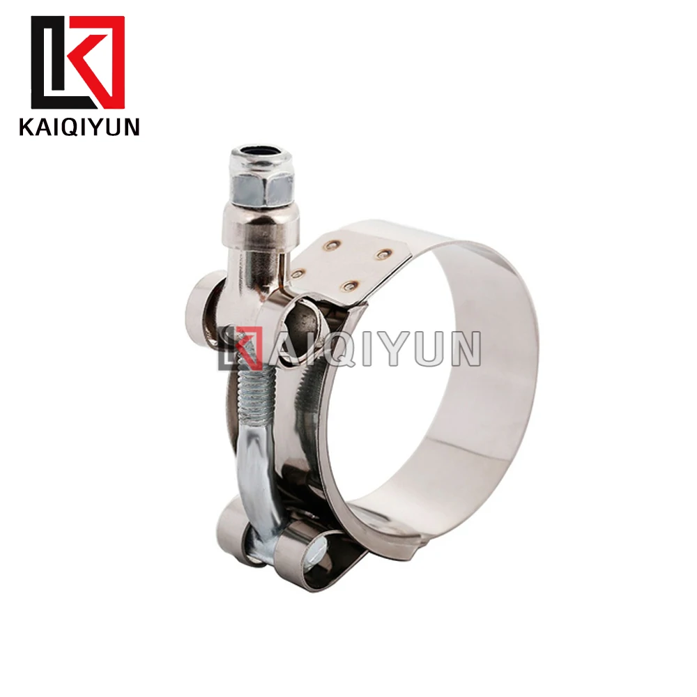 1x المبرد المبرد الأنابيب المشابك لخراطيم المبرد سيليكون الفولاذ المقاوم للصدأ 2.5 بوصة T-الترباس الصلب 304 توربو كمية المشابك