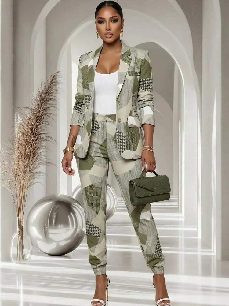 Fashion Set For Women 2 Piece Sets New Arrival Matching Two Pieces Sets Long Sleeve Blazer Top And Pants Suits Outfits Clothing