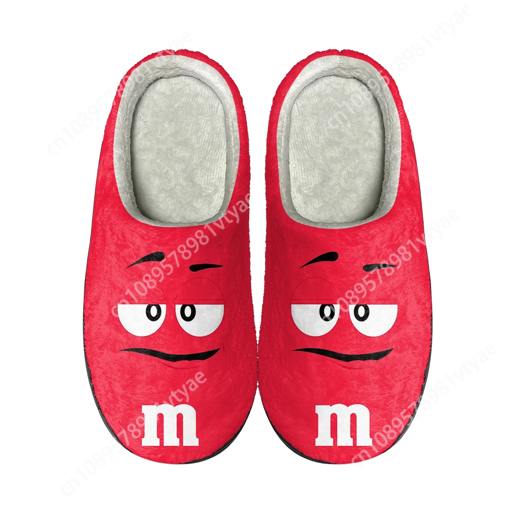 M Chocolate Graphic Home Cotton Custom Slippers Mens Womens Sandals Plush Rock Band Casual Keep Warm Shoes Thermal Slipper