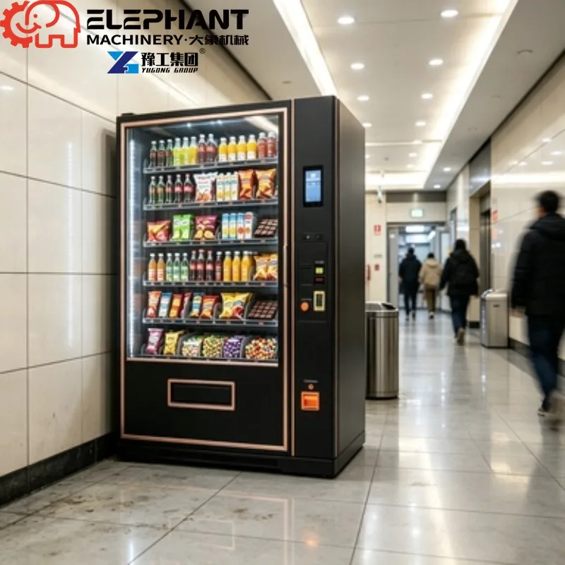Cost-effective Automatic Combo Vending Machine, Commercial Unmanned Equipment For Snack And Drinks