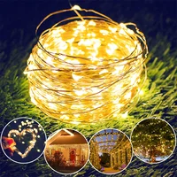 USB Led Fairy Lights Copper Wire String 1/2/3/5/10/20M 200LED Holiday Lamp Garland For Christmas Tree Wedding Party Decoration 2