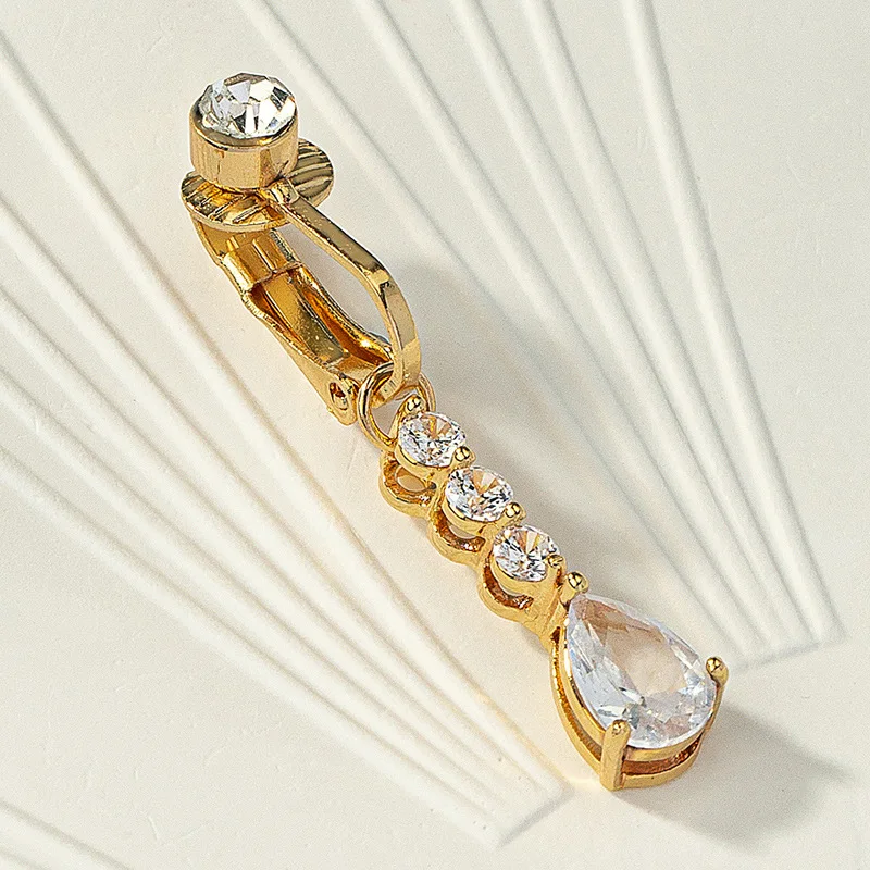 1 Stück künstlicher Bauchnabelring für Damen, nicht durchdringend, zum Aufstecken, klassisch, mit eingelegtem Retro-Körperschmuck – Detail 1