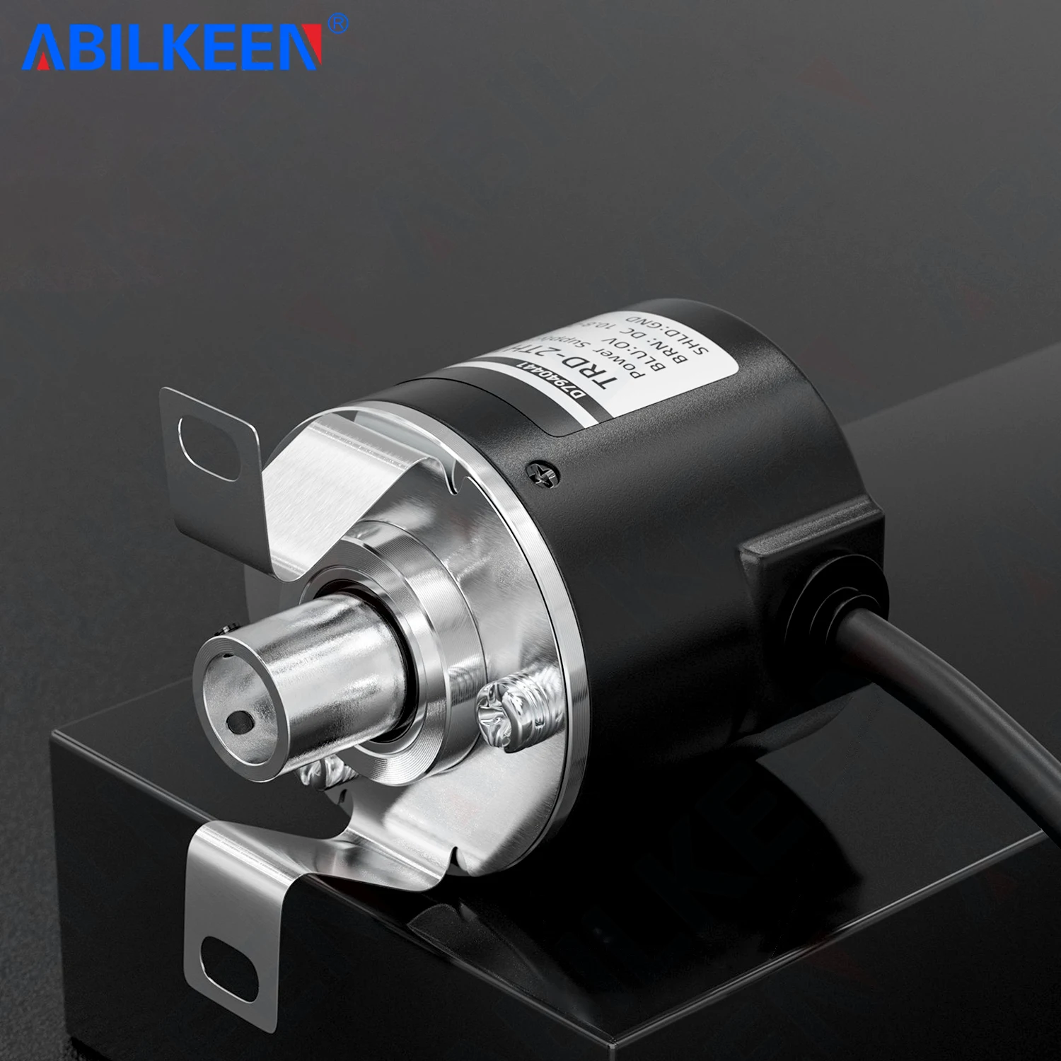 ABILKEEN TRD-2TH 38MM Incremental Rotary Encoder 8MM Half Hollow Shaft 100~2500 PPR Pluse Magneto Electricity Rotary Encoder