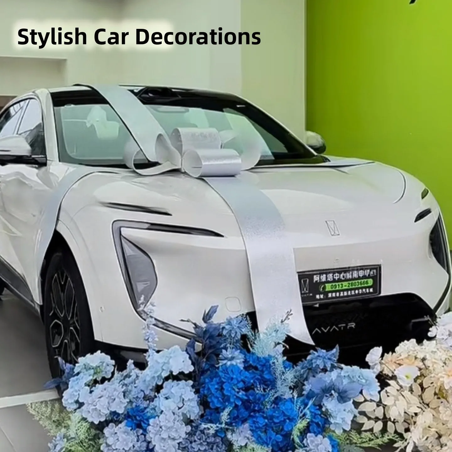 nuova-decorazione-per-consegna-auto-nodo-argentato-per-showroom-a4l-4s-composizione-floreale-decorativa-per-auto