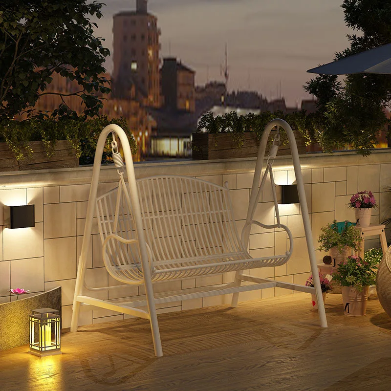 أرجوحة خارجية للشرفة غير رسمية للبالغين مستلقًا كرسيًا معلقًا مزدوجًا لغرفة النوم الداخلية كرسي هزاز أرجوحة للفناء