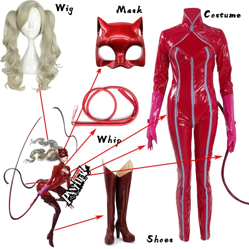 Ann Takaki anime cosplay Ghost Thief cosplay costume jumpsuits with tail gloves sexy uniform suit