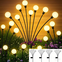 Solar Lights Outdoor Waterproof Solar Garden Lights Wind Swaying Firefly Lights for Yard Lawn Pathway Birthday Decoration