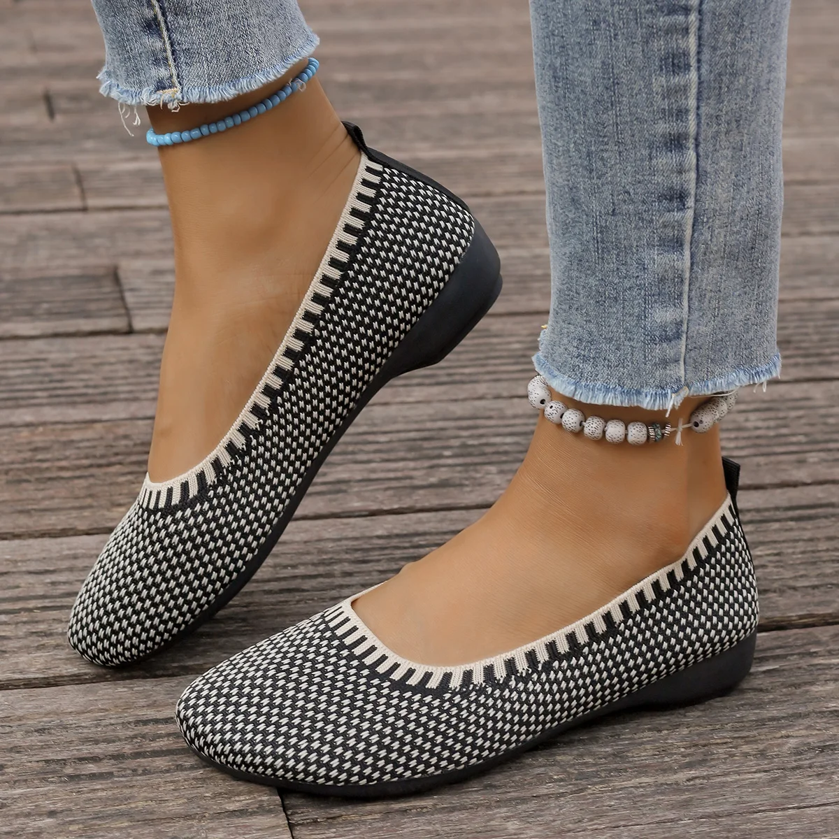 Scarpe basse da donna nuove Scarpe basse leggere in mesh antiscivolo Mocassini traspiranti Tendenza Moda Ballerina Scarpe basse Scarpe da donna per donna