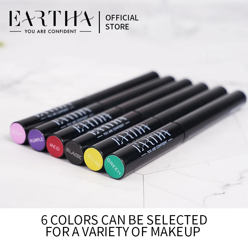 EARTHA Waterproof Eyeliner Long Lasting 24H easy to wear 6 COLOUR