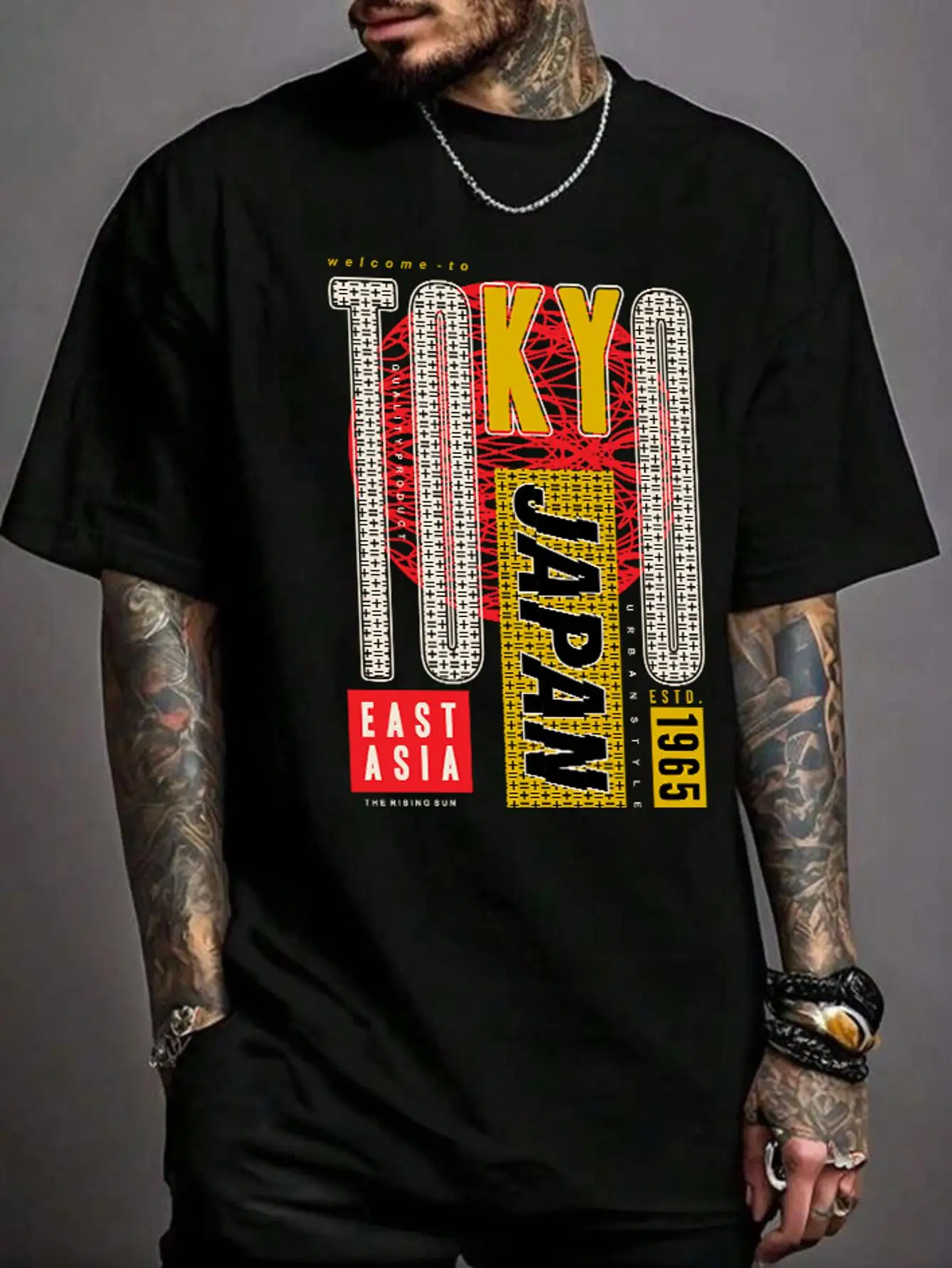 1pcs T shirt for men Summer 100% Cotton Short sleeve Man clothes Harajuku crewneck Solid color Printed Running top Men clothing