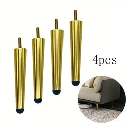 4pcs 15cm Hardware Accessories European Style Screw Cone Metal Furniture Legs Iron Coffee Table Legs Nightstand Support Legs
