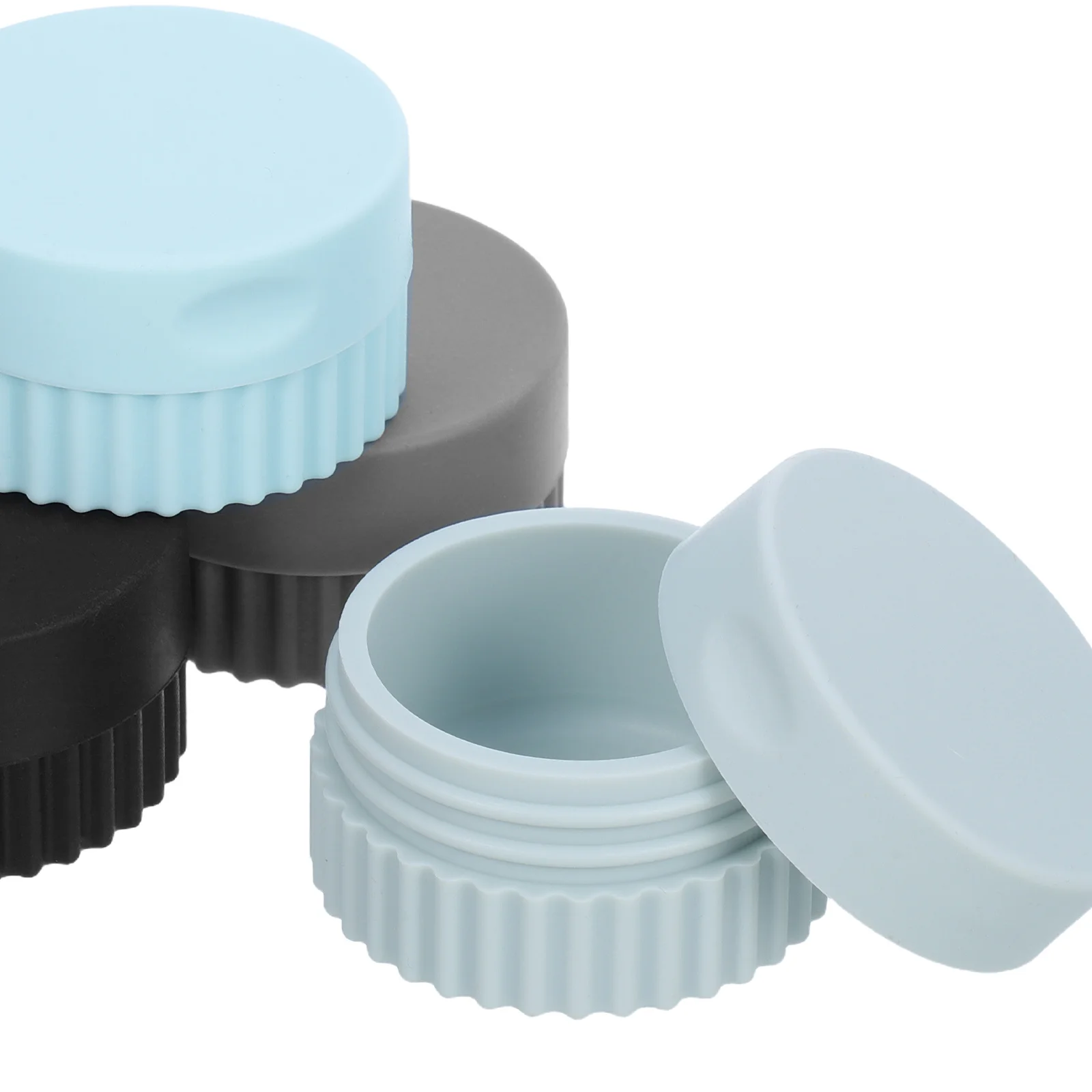 4Pcs Leakproof Silicone Travel Pill Case Compact Portable Vitamin Organizer Small Daily Medicine Container Pill Case