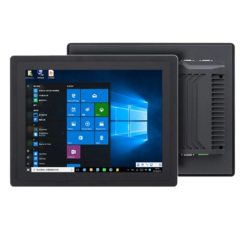 10.4 Inch Industrial Computer All-in-one PC with Capacitive Touch Screen 24V Power Tablet PC Built-in WiFi for Win10Pro 1024*768