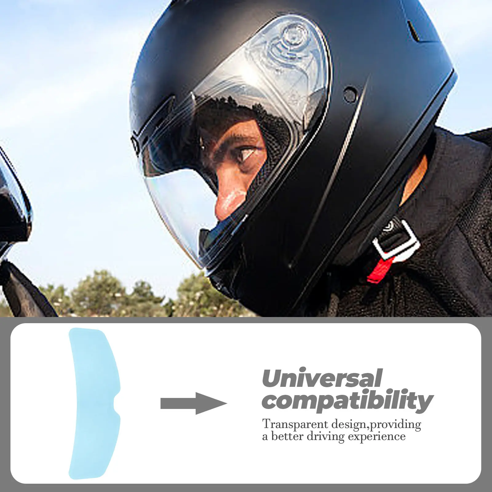 

Motorcycle Anti-Fog Rainproof Film Pet Nano Coating High-Definition Clear Visor Film Universal Fit for Electric