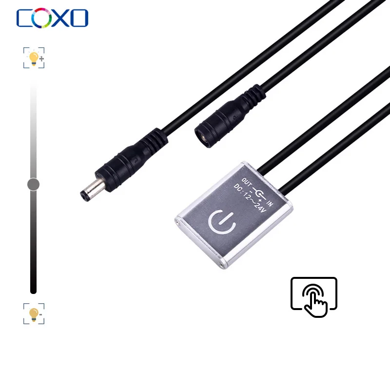 Touch Control LED Dimmer Switch Brightness Adjustable Dimming Controller For Cabinet Kitchen Bar LED Strip Lights DC12V 24V