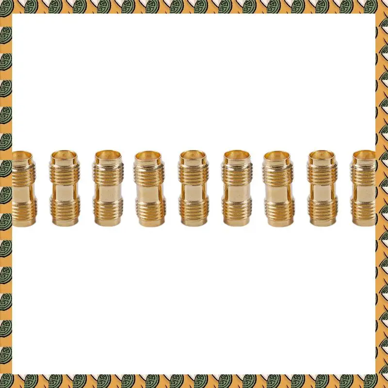 

A77I 9X золотой RF разъем SMA «мама» к SMA «мама» для адаптера антенны двусторонней радиосвязи SMA-F к SMA-F