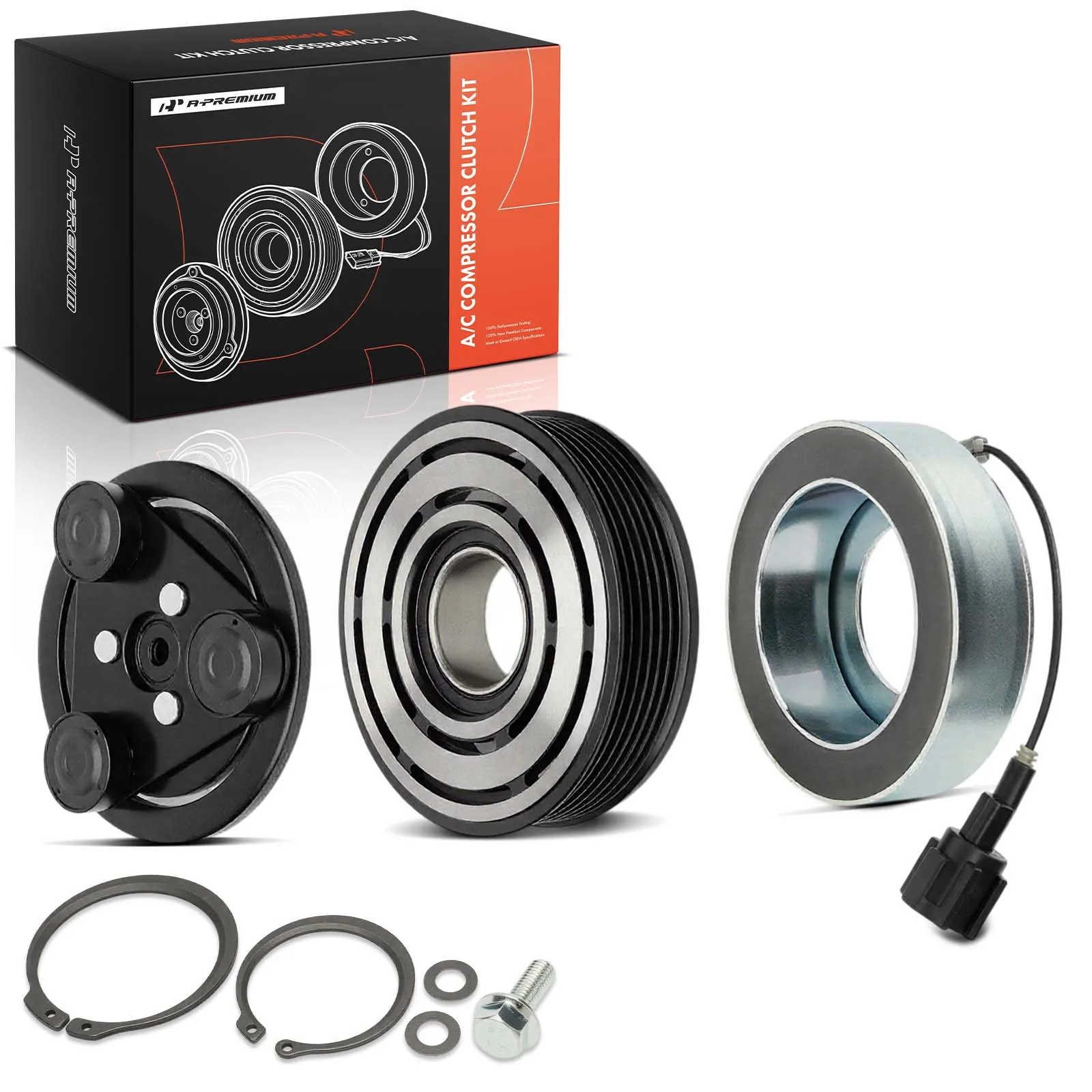 A-Premium AC Compressor Clutch Kit for Nissan Versa 2007 2008 2009 2010