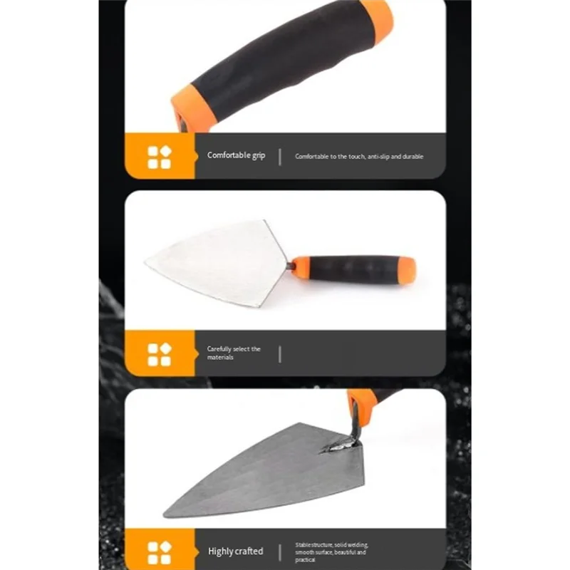M11K-2Pack 6" Masonry Hand Tool Set Bricklaying Trowels For Concrete Cement Plaster Mortar Stucco Tile
