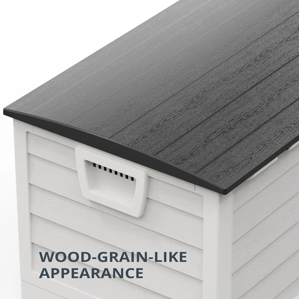 حاوية تخزين خارجية قابلة للطي سعة 75 جالونًا، صندوق بلاستيكي للحديقة وحمام السباحة، حل تخزين أثاث الفناء الكبير