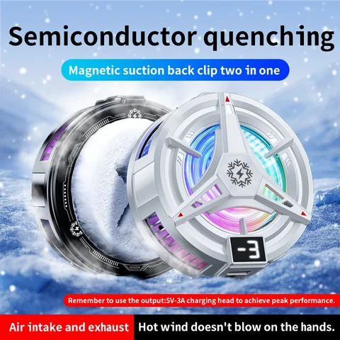 Magnetic Cell Phone Cooler for Gaming,Portable Mobile Phone Cooling Fan ,Cellphone Radiator for iPhone Magnetic Series/Android/