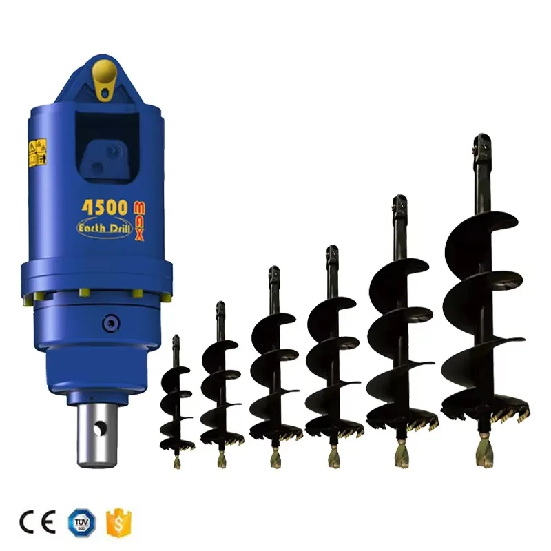 Customized Mini Excavator Auger Post Hole Digger Drilling Machine Hydraulic Earth Auger Drive Machine for Sale