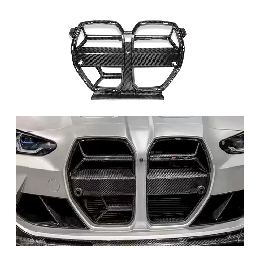 

OEM Dry Carbon Fiber Auto Front Bumper Grill 2021-2024 for G80 M3 M4 G82 G83 CSL Style Front Grilles New Conditioncustom
