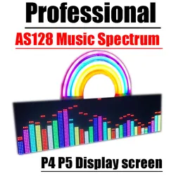 S128 profesja muzyczna P4 P5 ekran wyświetlacza Stereo Audio KTV sceniczny samochód LED rytm światła wskaźnik poziomu zdalnego sterowania