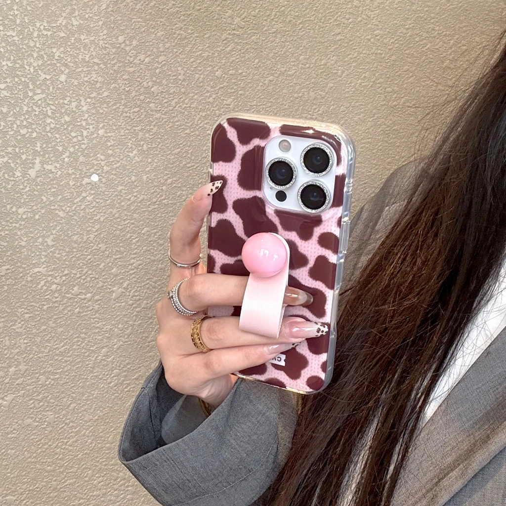 

Креативный красочный держатель для кольца на палец с леопардовым принтом, противоударный защитный чехол для телефона для iPhone 17, 16, 15, 14 Pro Max