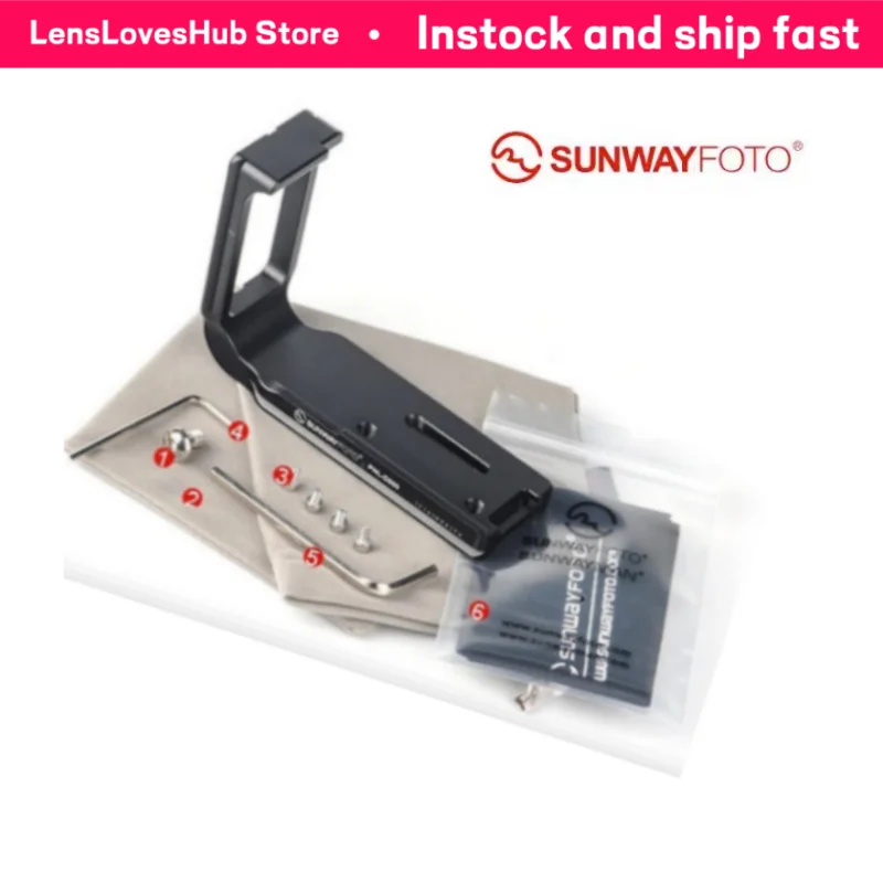 

SUNWAYPHOTO L Bracket for Nikon D850 CNC Aluminum, Arca Swiss Quick Release Vertical Plate Holder for Tripod, Anti-Twist Design