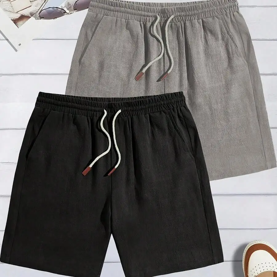 

Mens Loose Fit Knee-Length Drawstring Shorts Casual Beach Athletic Shorts
