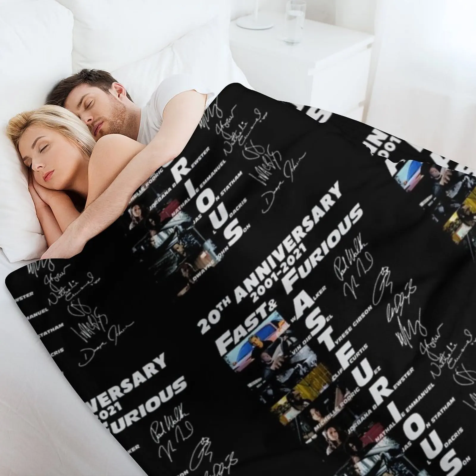 الذكرى العشرين 2001 2021 توقيعات سريعة غاضبة رمي بطانية ماركة فاخرة الأربعاء فروي بطانيات متعددة الأغراض