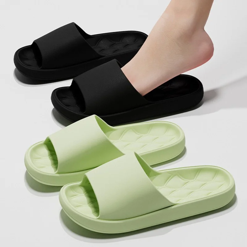 

Men Light Slippers Concise Women Fashion Slides Soft EVA Shower Shoes Beach Sandals Couples Non-Slip Indoor Bathroom Flip Flops