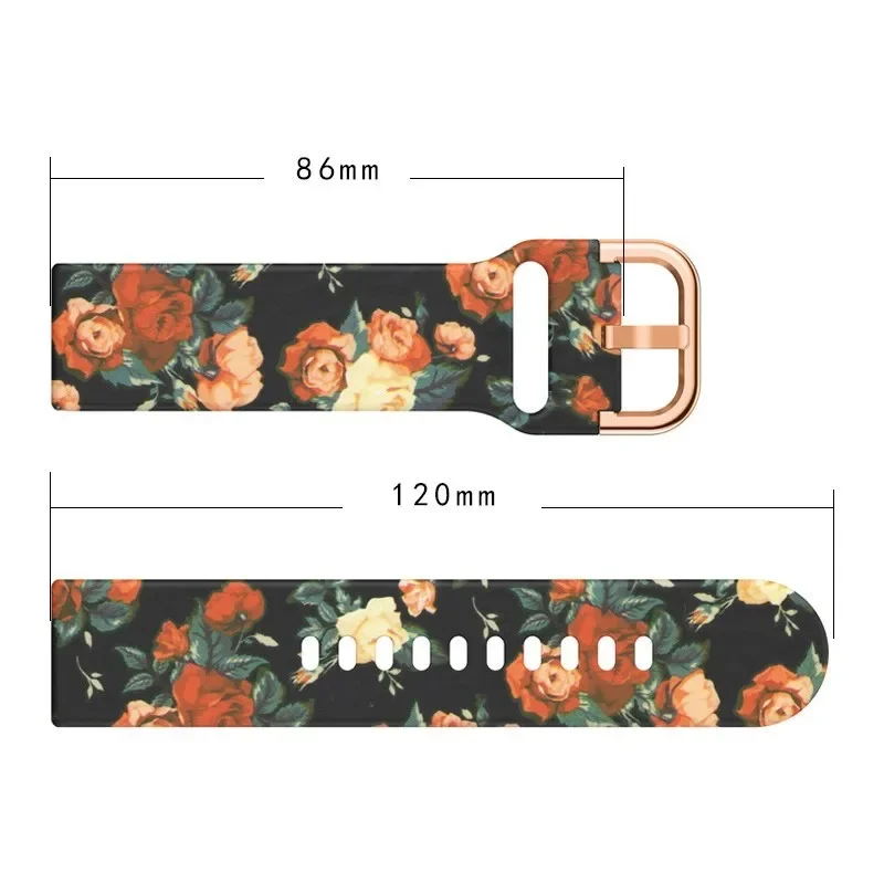 Xiaomi Mi Watch5 용 Redmi Watch 5 lite 스포츠 밴드 용 인쇄 된 실리콘 밴드 활성 손목 밴드 팔찌 18mm 20-22mm 액세서리