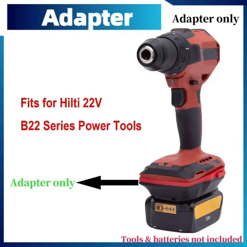 

Battery Converter Adapter for Dewalt 18V Lithium Adapte compatibler To Hilti B22 Tools Converter(Not include tools and battery)