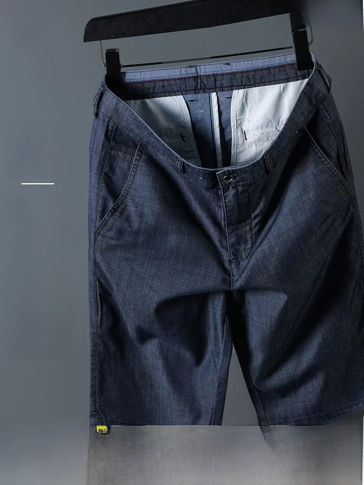 

Fashionable Straight Leg Men's Denim Shorts Five-Quarter Length Slimming Versatile Daily Wear Spring 2026 Snow Flying Brand