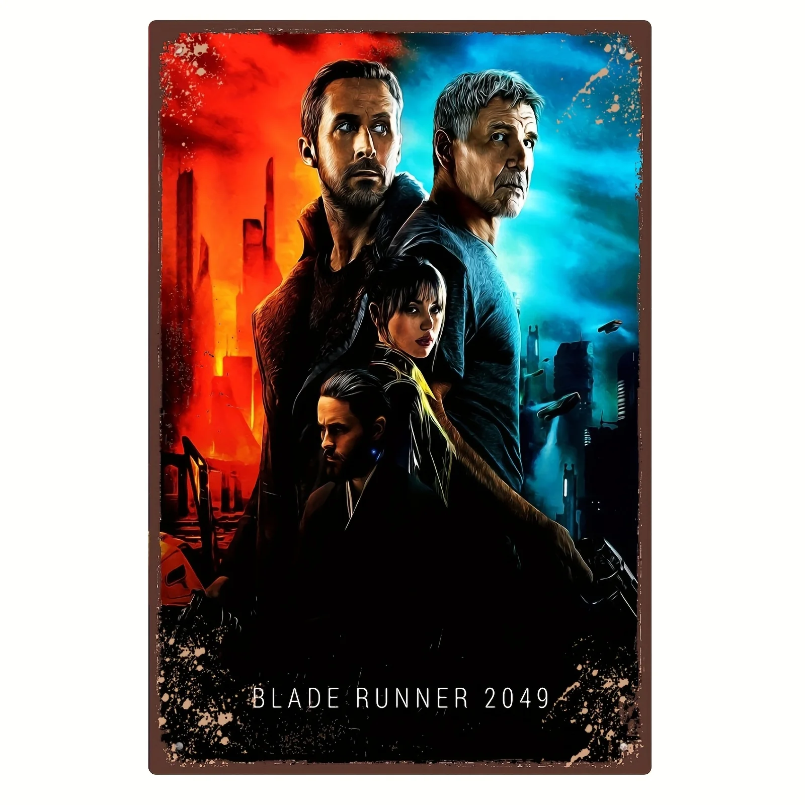 Blade Runner 2099 Retro Metal Tinplate Wall Art - Classic Iron Painting Plaque Sign for Home, Bar, Cafe, Garage Decor , No Elec