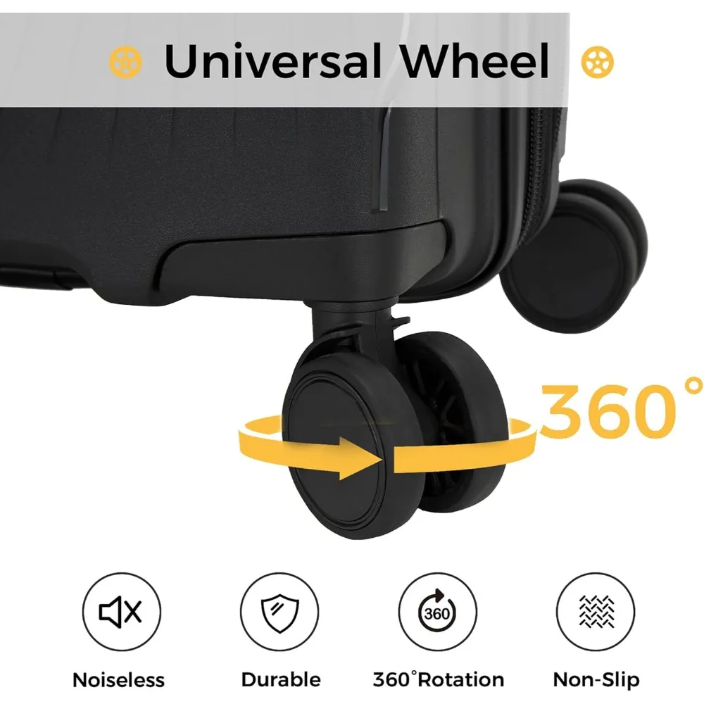 Lightweight Hardside Expandable Spinner Suitcase 20 Inch TSA Lock Airline Approved Travel Luggage 22x14x9 Inch