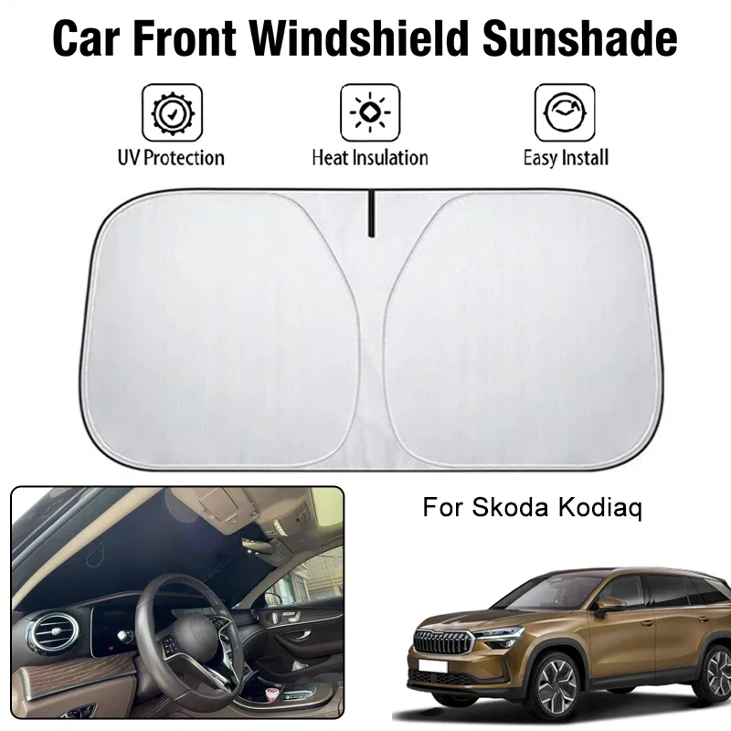 

Foldable Car Windshield Sun Shade UV Block Heat Insulation For Skoda Kodiaq Interior Protection Accessories