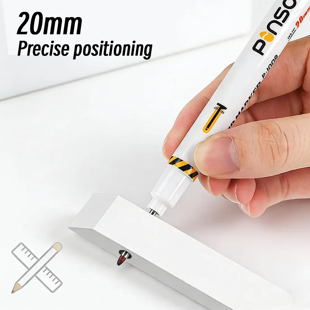1/20pcs 20mm Deep Hole Long Nib Head Markers For Metal Perforating Pen Waterproof Bathroom Woodworking Decoration Multi-Purpose image 4