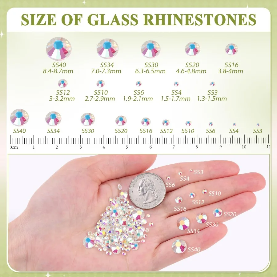 2000 قطعة SS20 5 مللي متر شفافة AB كريستال الراين فلاتباك الزجاج الأحجار الكريمة DIY بها بنفسك صياغة مسمار الفن ماكياج الديكور بهلوان Sho