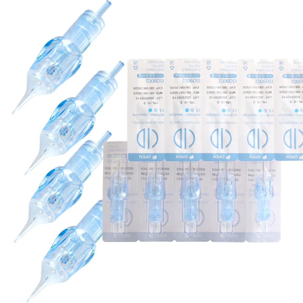 Bulk Pack 20/50/100pcs Tattoo Cartridge Needles 1RL 3RL round Liner SMP Art Makeup for Permanent Eyeliner & Lip Tattoo Supplies
